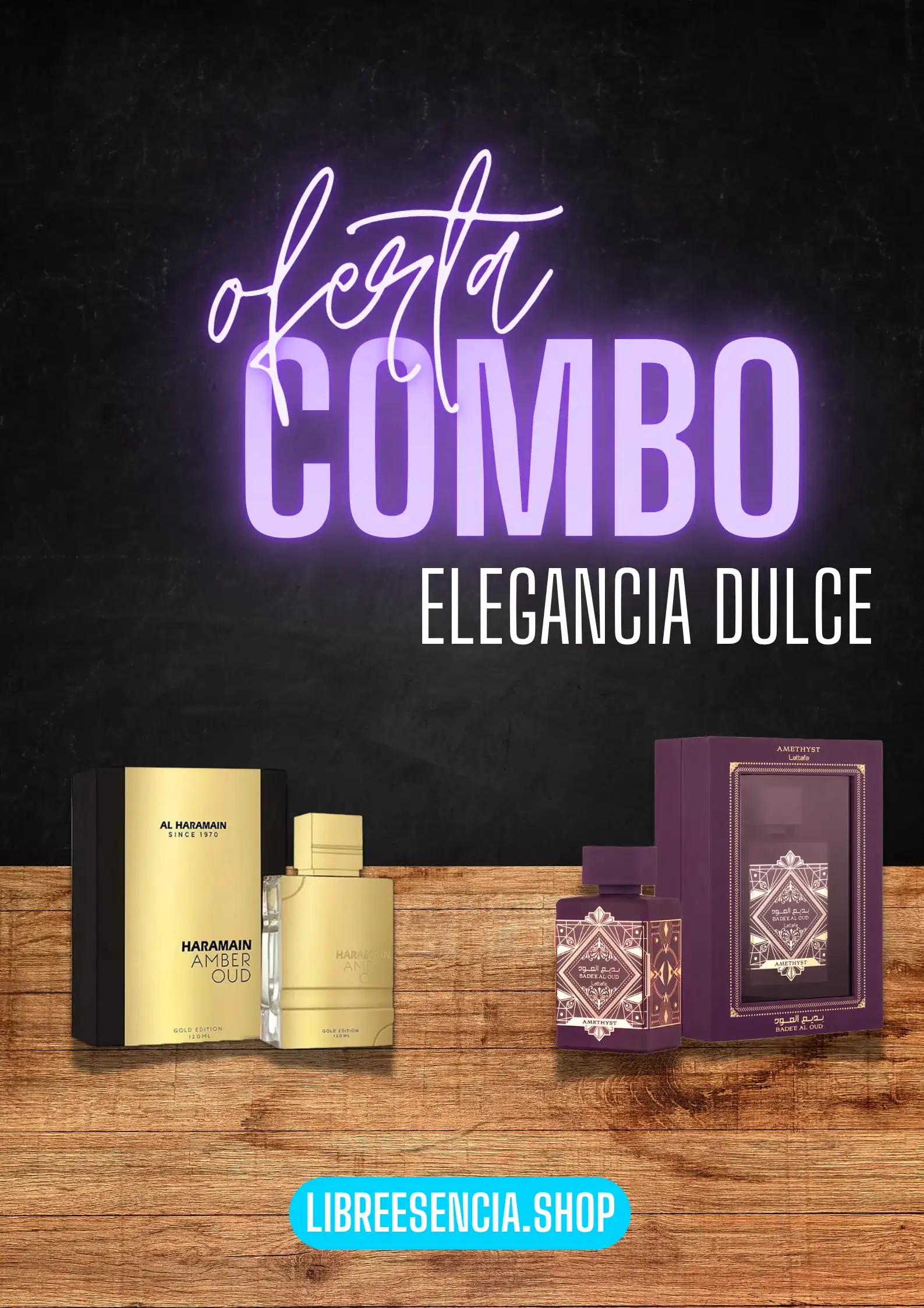 ELEGANCIA DULCE: Amber Oud Gold + Amethyst