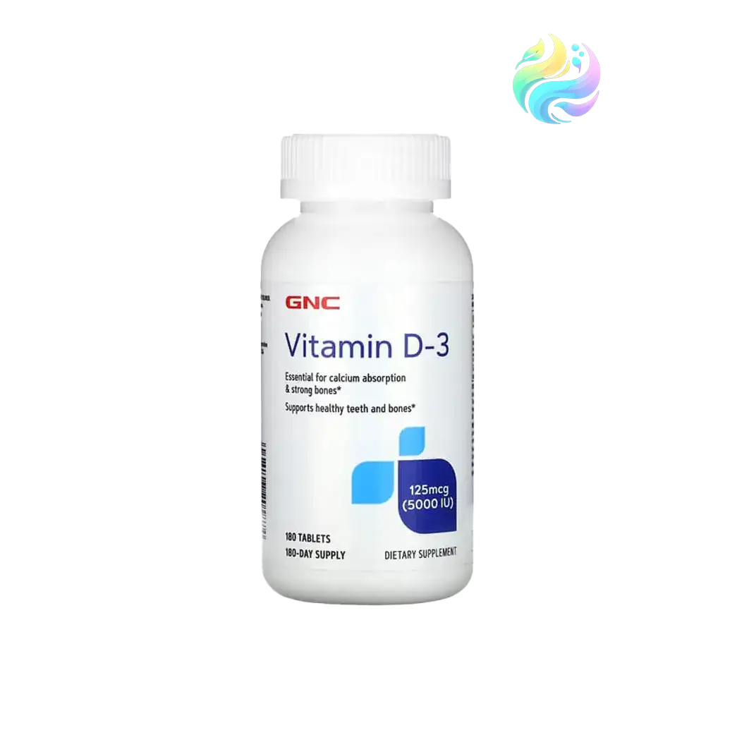 GNC Vitamin D-3 125MCG (5000 IU) 180 Tabletas
